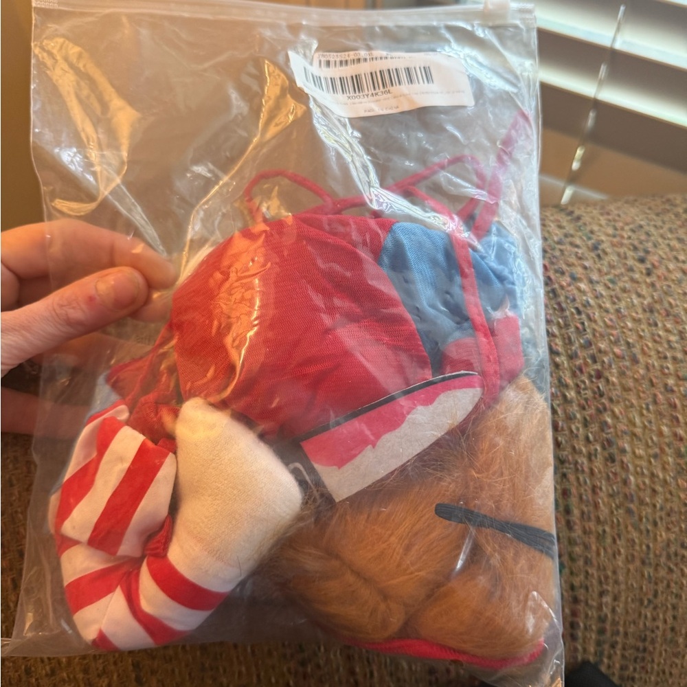 Striped Red and White Dog Costume